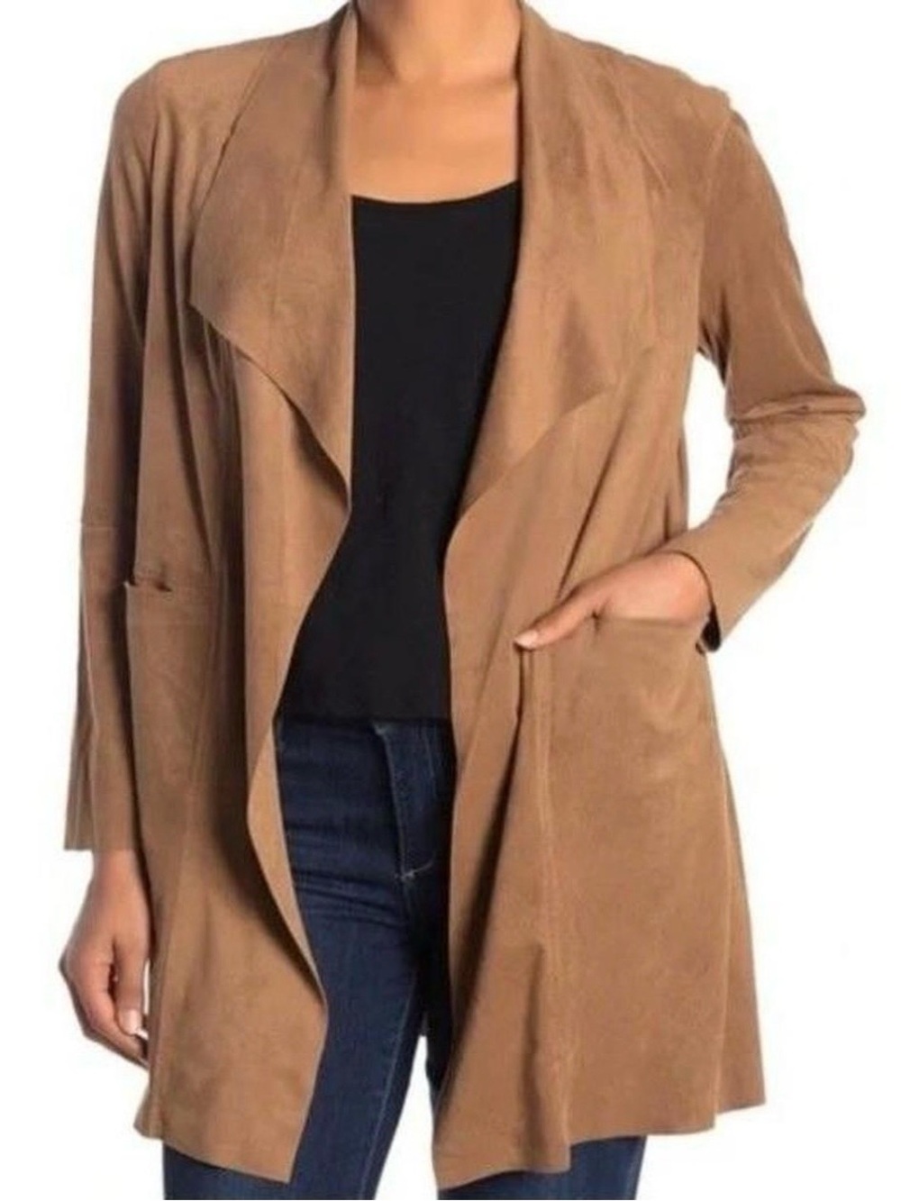 Max Studio Vicuna Open Front Jacket